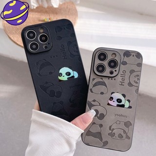 Ốp Điện Thoại In Hình Gấu Trúc Hoạt Hình Màu Laser Cho IPhone 14 13 12 11Pro X XS Max XR