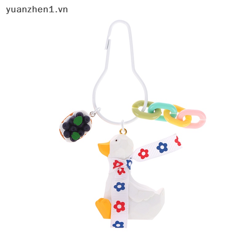 Móc Chìa Khóa Hình Vịt Vàng Thắt Nơ Dễ Thương