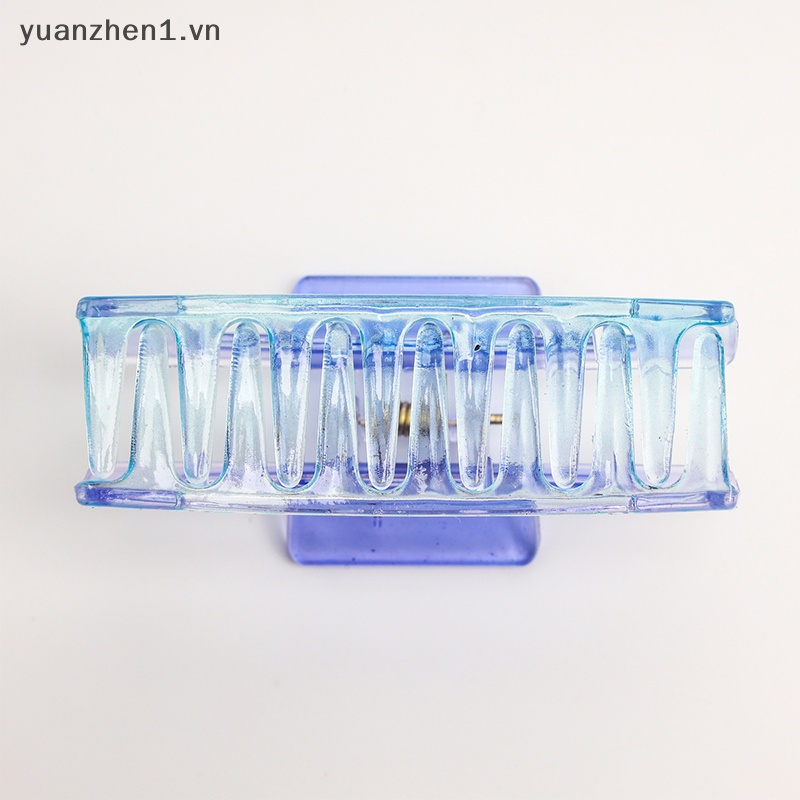 Kẹp Tóc Càng Cua Bằng Nhựa Trong Suốt Màu Gradient Phong Cách Hàn Quốc