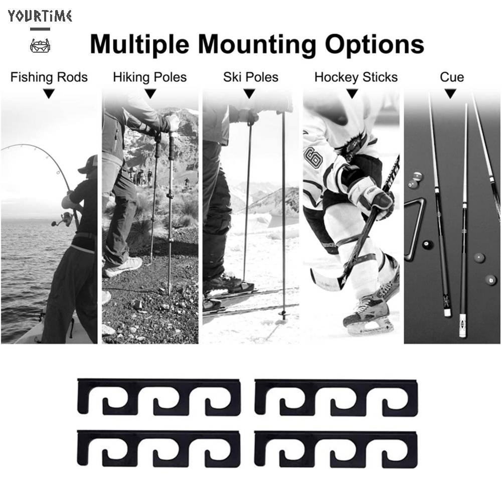 Set 2 Cặp Giá Đỡ Cần Câu Cá Bằng Nhựa Acrylic Chất Lượng Cao