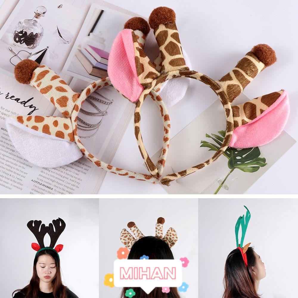 Băng Đô Cài Tóc Hình Tai Hươu Cao Cổ Hoạt Hình Dễ Thương MIHAN1