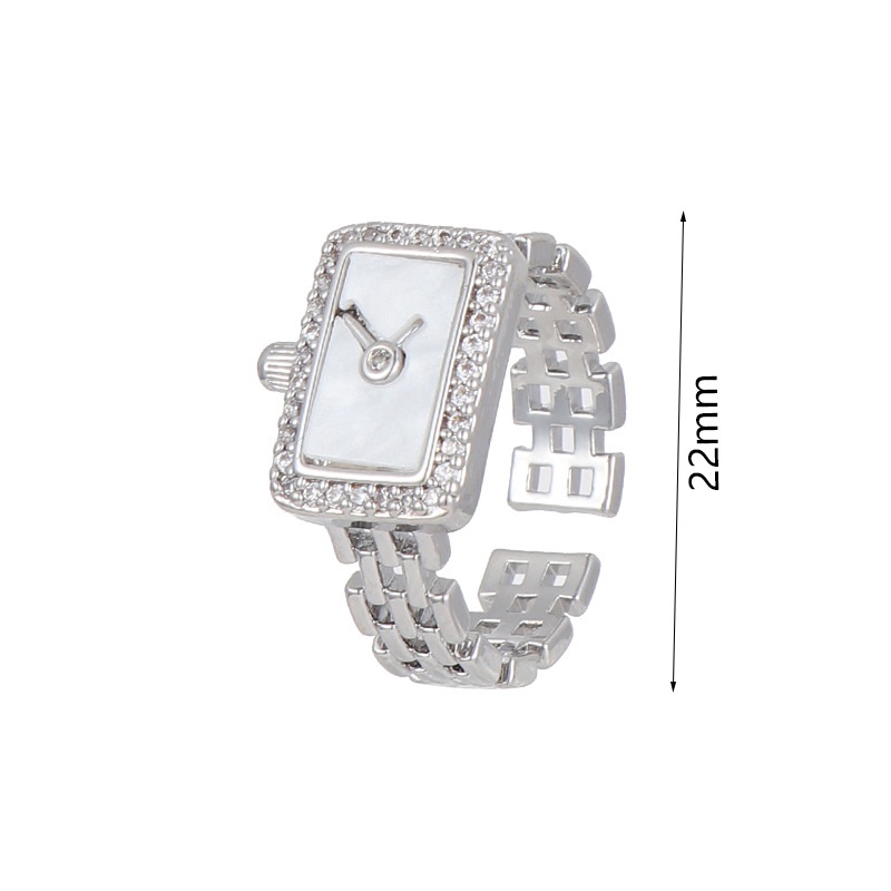 Nhẫn Đồng Hồ Dạng Mở Kiểu Dáng Sang Trọng Lãng Mạn Cho Nữ