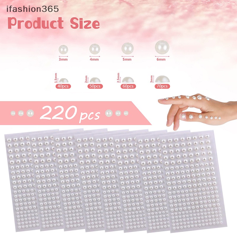 Miếng Dán Ngọc Trai Tự Dính Dùng Trang Trí Tóc Thời Trang ifashion365