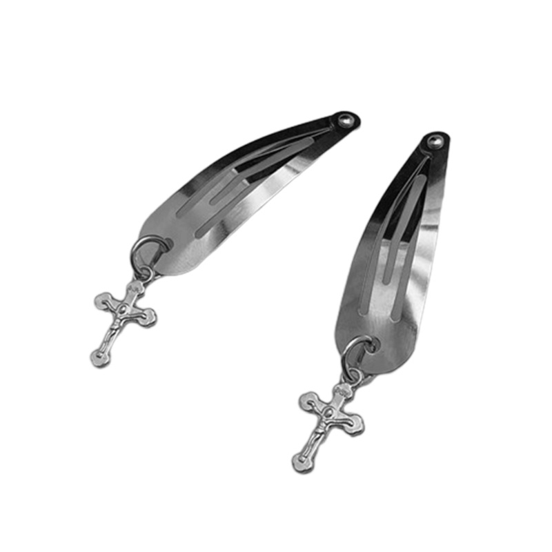 Kẹp Tóc Tua Rua Màu Bạc Đậm Y2K Ngọt Ngào Cho Bé Gái