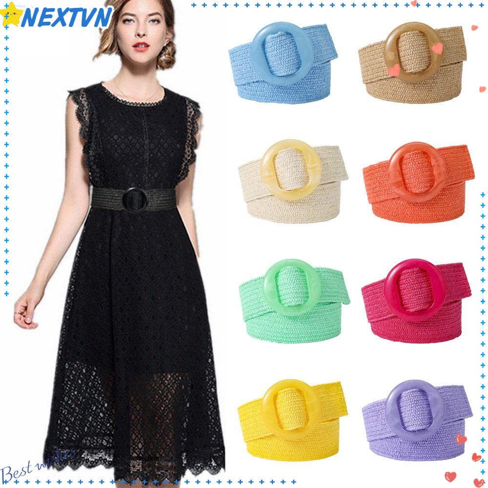 Thắt Lưng Bện Sợi Rơm Co Giãn Thời Trang