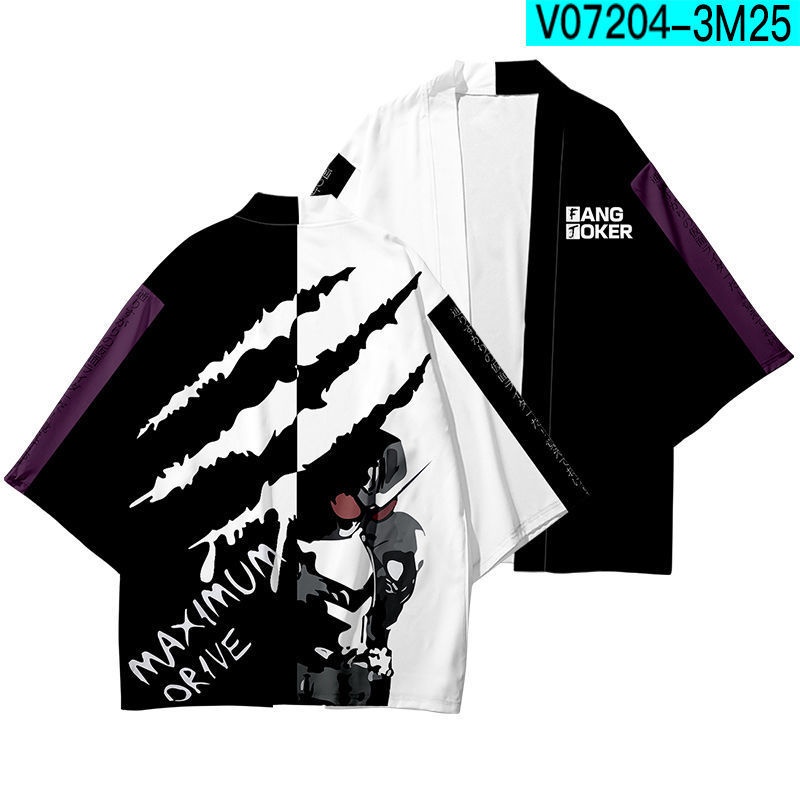 Áo Khoác kimono Nhật Bản Dáng Rộng Tay Lửng Hóa Trang Nhân Vật kamen rider zi-o Thời Trang harajuku vintage Cỡ s-4xl