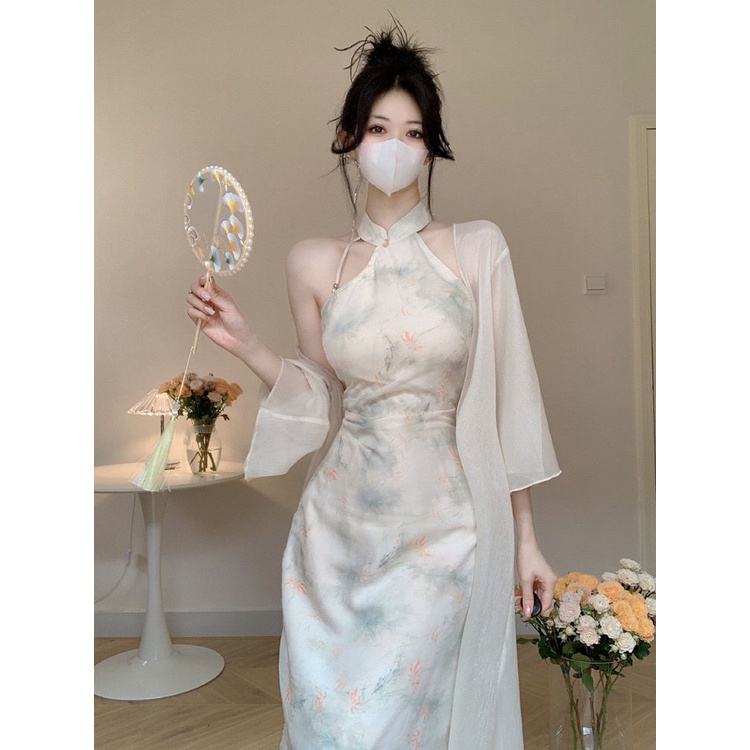 Glutinous Rice Đầm Sườn Xám Cách Tân Phong Cách Trung Hoa Mới Cho Nữ 6.16