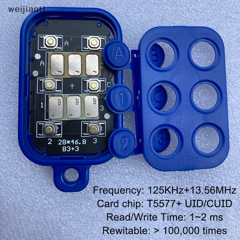 Thẻ ID IC 13.56Mhz 1k Thay Đổi 6 Trong 1 weijiaott Keyfob T5577 EM ID