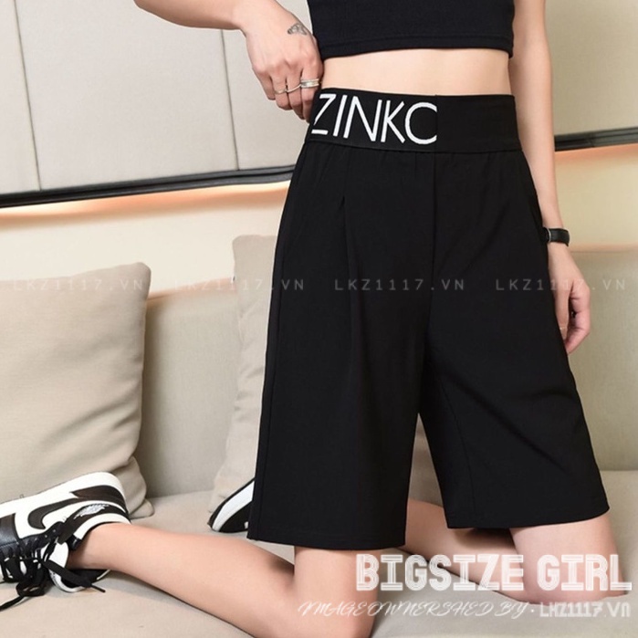 quần short nữ quần ngắn lưng cao Bigsize quần đùi ngố cạp cao ống rộng suông đen mùa hè Phong cách Hàn Quốc Thời Trang đẹp