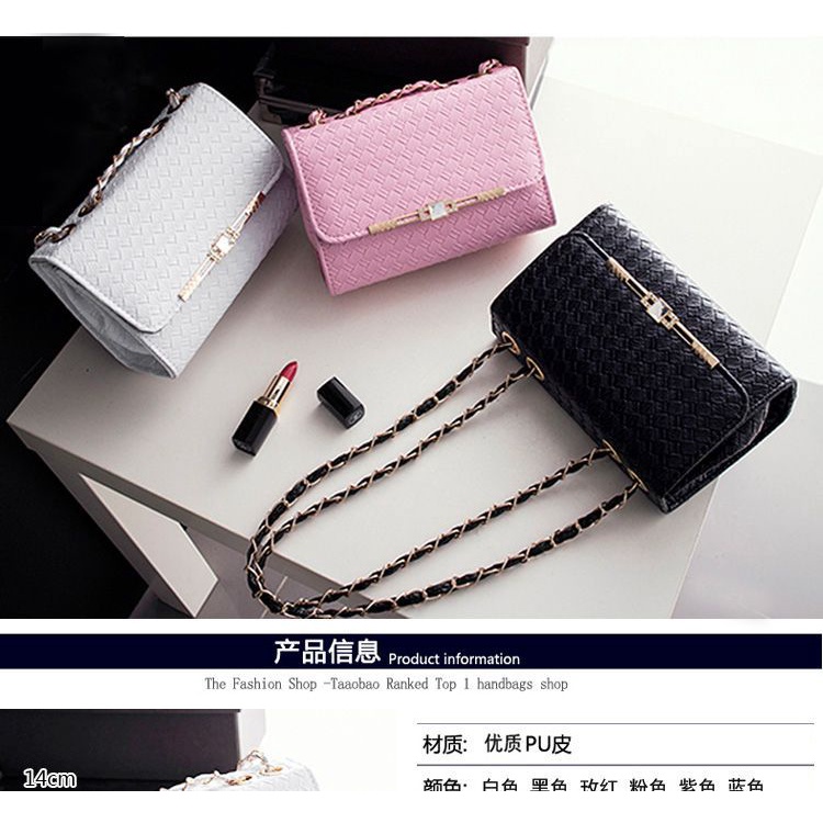 Túi Đeo Chéo Một Mảnh Phối Dây Xích Thời Trang Mùa Hè Dễ Phối Đồ Dành Cho Bạn Nữ