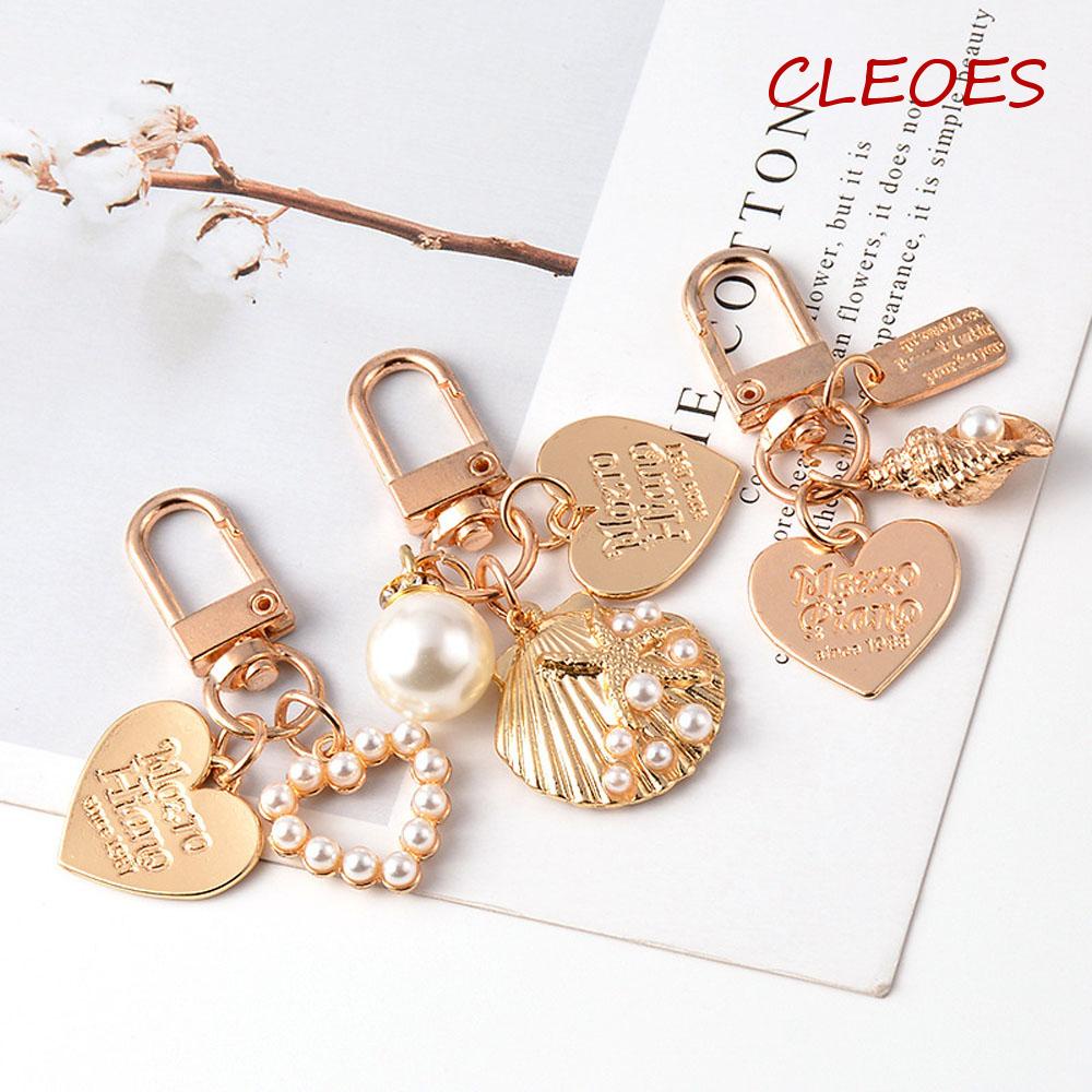 Móc Khóa Hình Trái Tim In Chữ CLEOES Dành Cho Bạn Nữ.Vỏ Bọc Chìa Khóa Màu Sắc Bắt Mắt Tiện Dụng