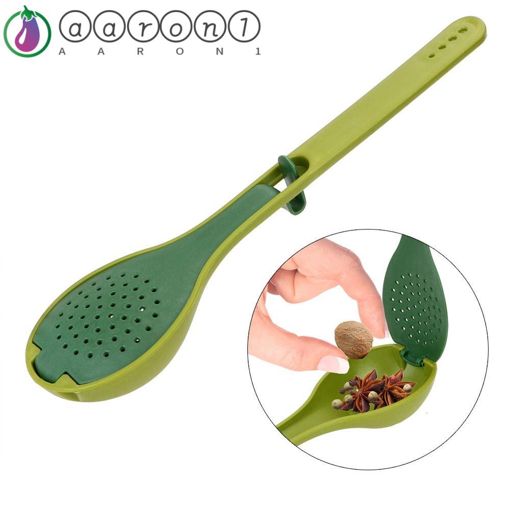 Aaron1 Muỗng Lọc Gia Vị Đa Năng Có Nắp Đậy Tiện Dụng