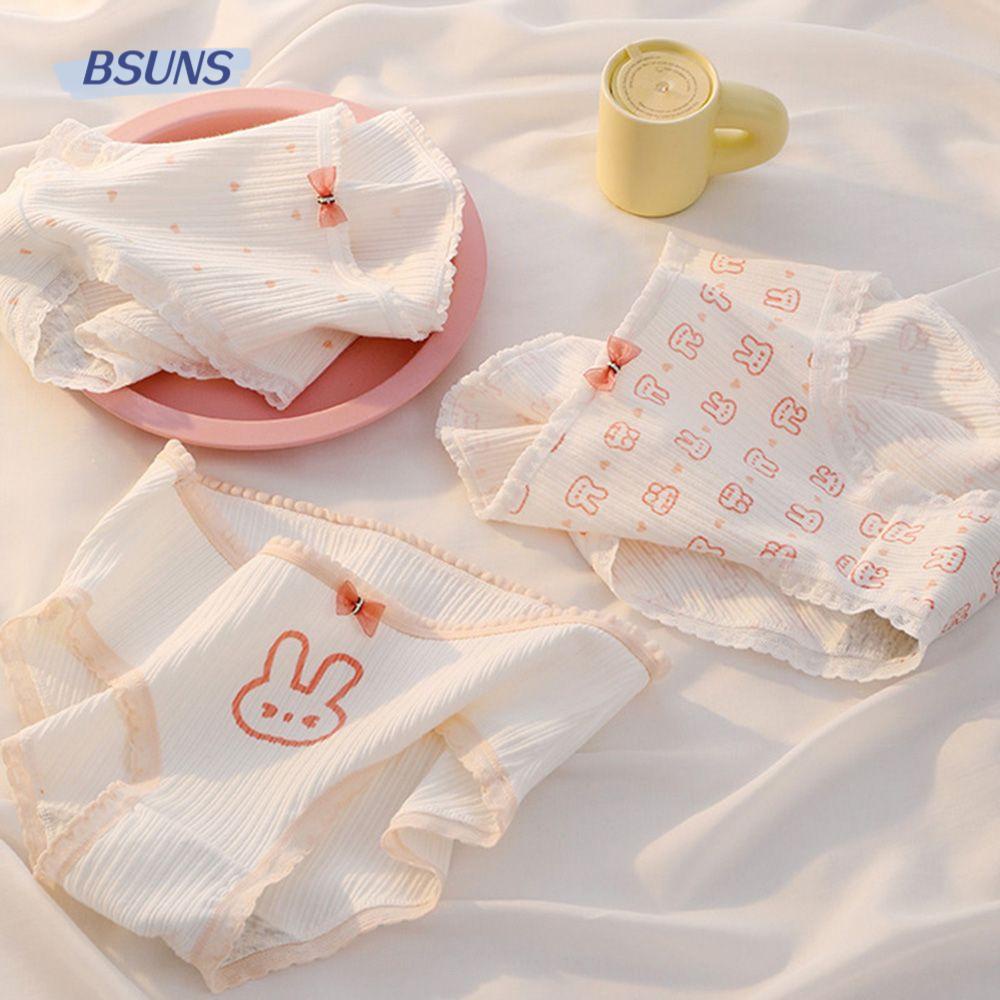 Quần Lót Nữ Lưng Vừa In Họa Tiết Dễ Thương Thời Trang Thoải Mái Cỡ M-XL