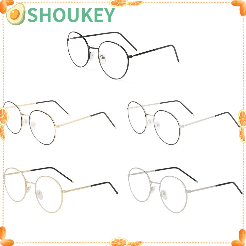 Mắt Kính Gọng Tròn Siêu Nhẹ Bằng Kim Loại Chất Lượng Cao