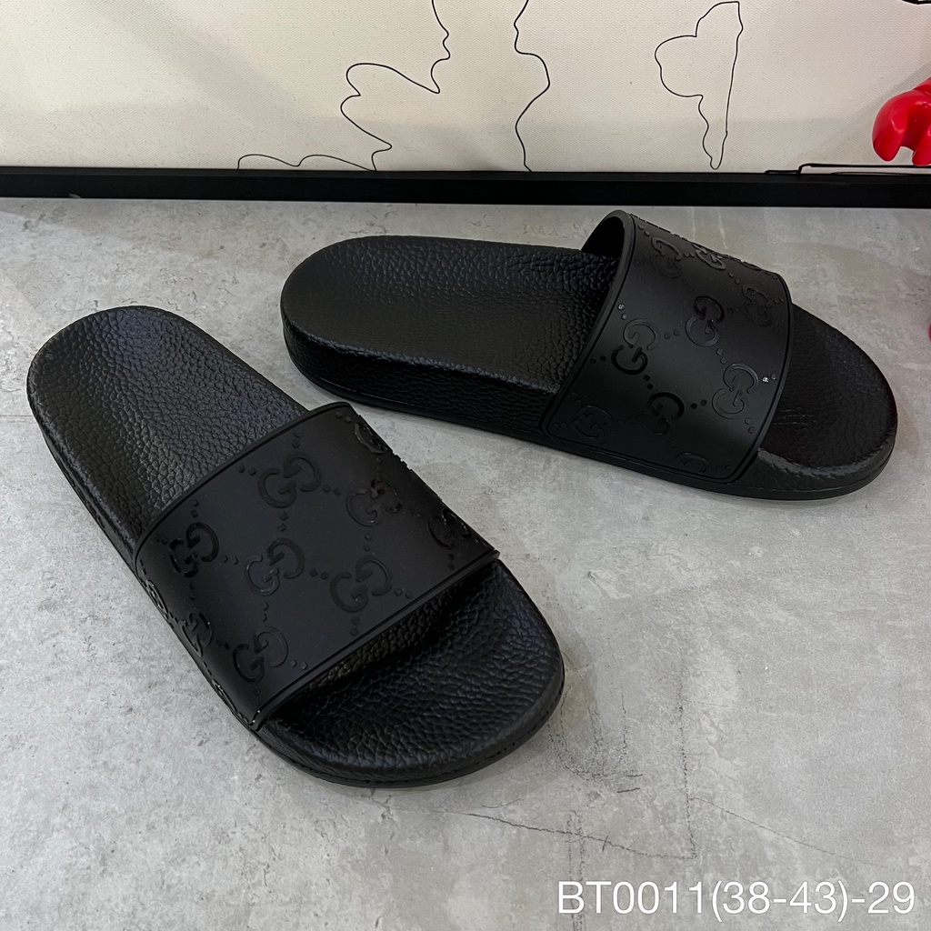 BT0011 Dép Lê Nam AKEY SHOP đế cao su mềm màu đen, Dép Quai Ngang GC đen cao cấp size 38-43