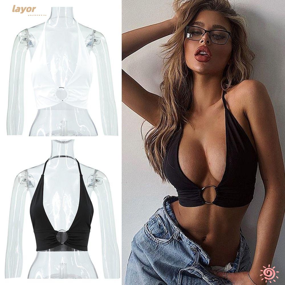 Áo Corset Ôm Dáng Hở Vai Có Vòng Nối Thời Trang