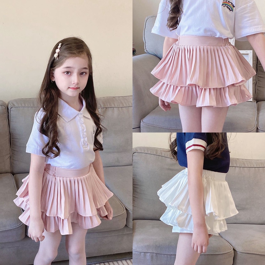 Chân Váy Pettiskirt Màu Trơn Phong Cách Phương Tây Thời Trang Mùa Hè 2023 Mới Cho Bé Gái