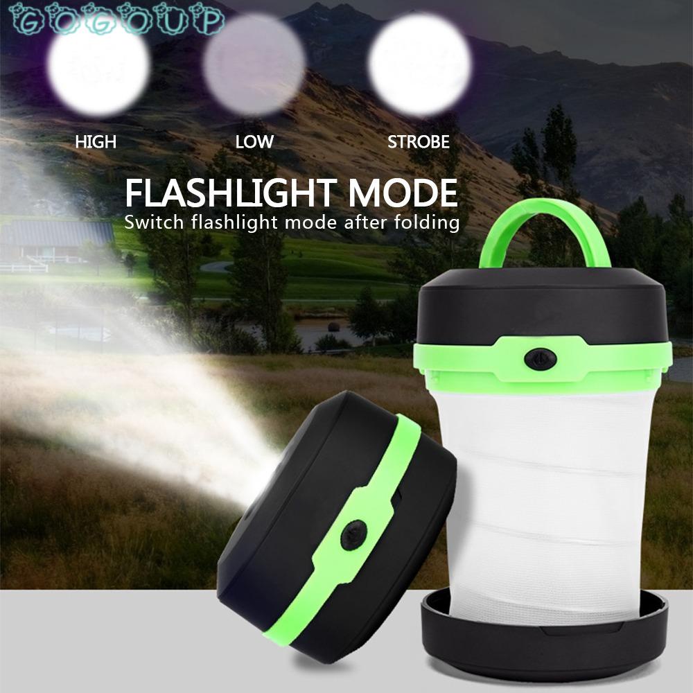 Lồng Đèn LED 3 Chức Năng Sử Dụng Pin Có Thể Thu Gọn Tiện Dụng Cho Hoạt Động Ngoài Trời