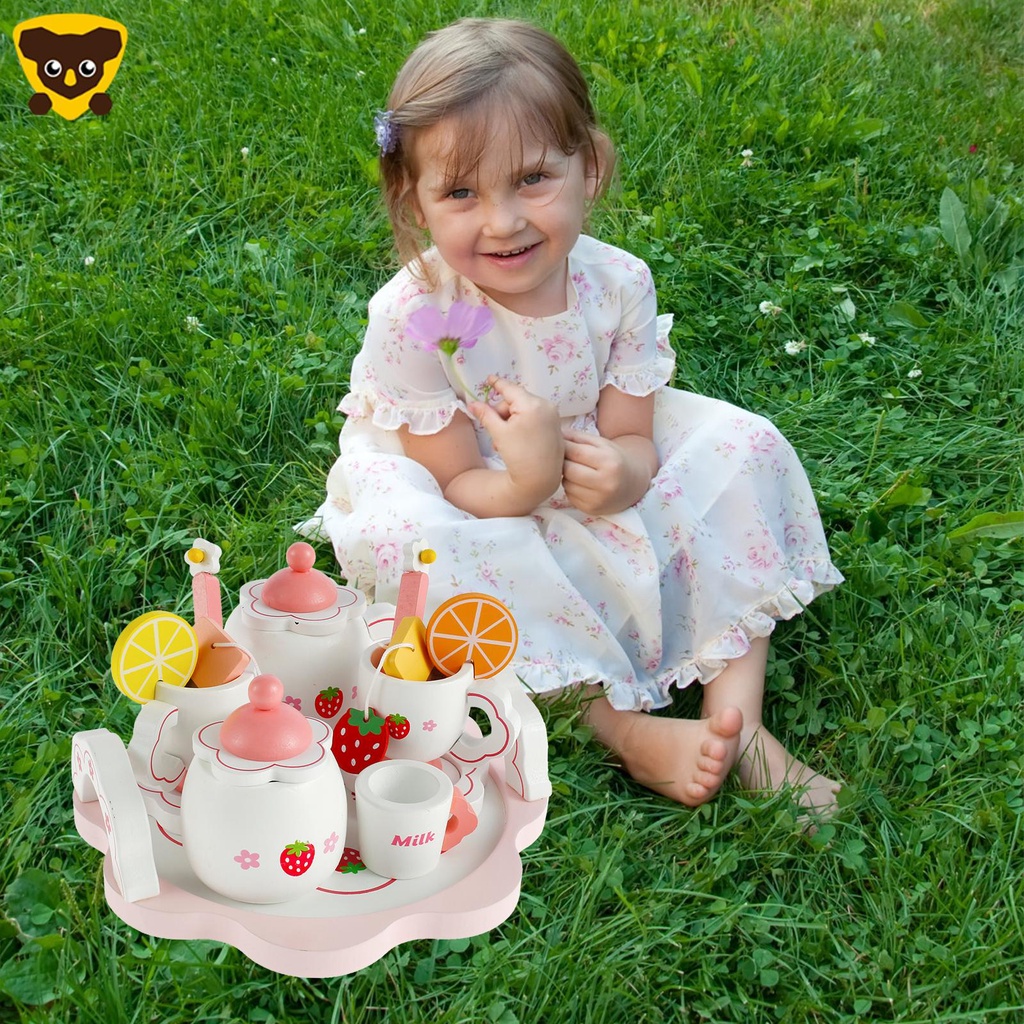 Bộ 13 Món Đồ Chơi Uống Trà Bằng Gỗ Cho Bé SHOPCYC6017