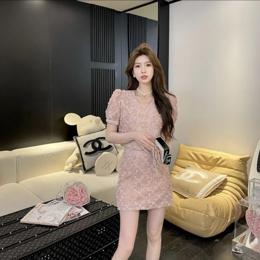 Set Áo Cardigan Và Chân Váy Thiết Kế Mới Thời Trang Dành Cho Mùa Xuân Hè