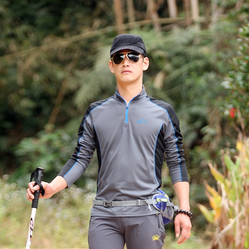 Áo Thun Thể Thao Dài Tay Mau Khô Thời Trang Cho Nam Nữ