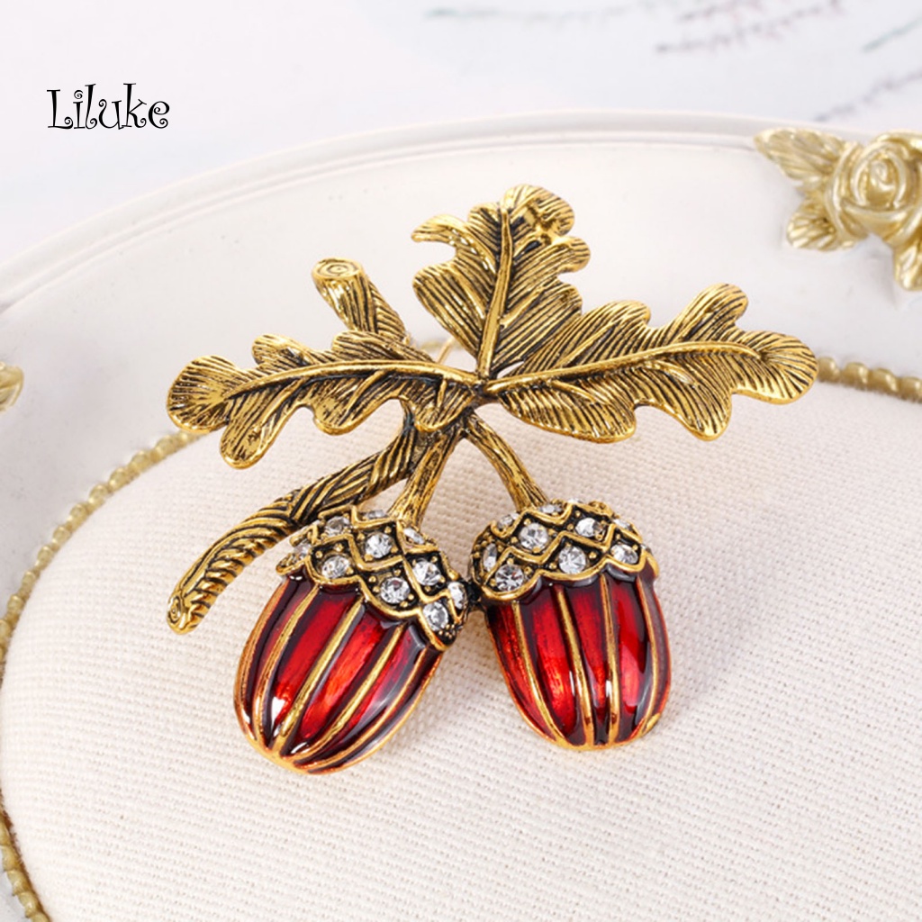 Ghim Cài Áo Hình Hạt Dẻ Và Trái Cây Dễ Thương Cho Nữ