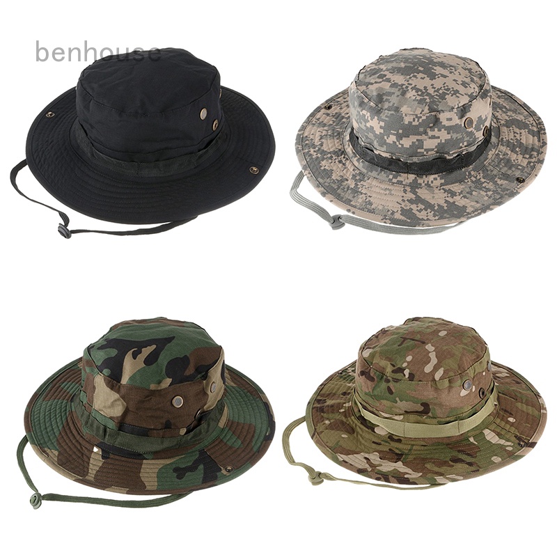 Nón Tai Bèo Vành Rộng Thoáng Khí Họa Tiết Rằn Ri Phối Dây Rút Thời Trang Cá Tính