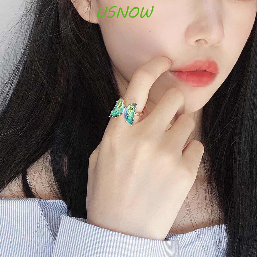 Nhẫn Hở Hình Bướm Màu Gradient Phong Cách Hàn Quốc Thời Trang Cho Nữ