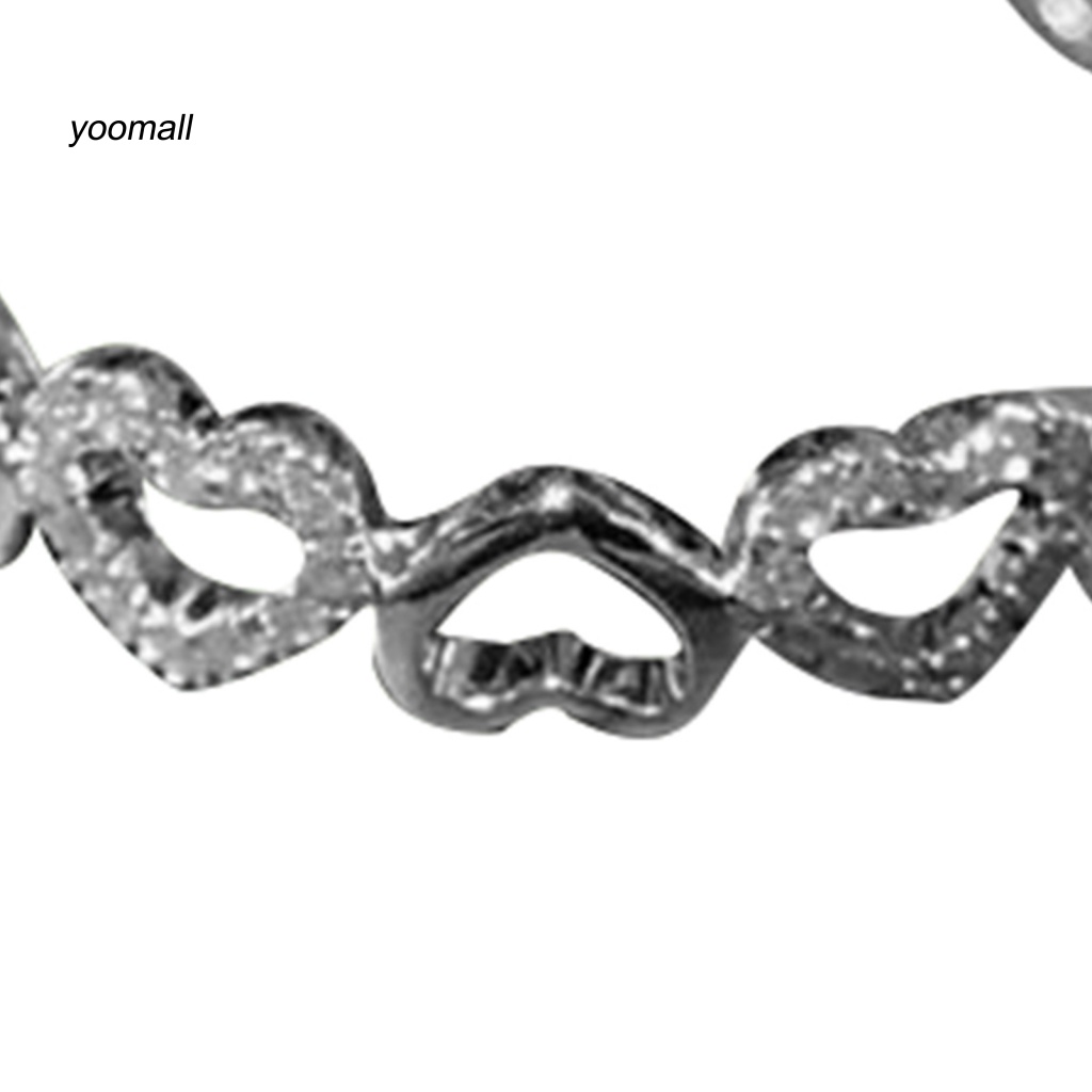 Nhẫn Hợp Kim Đính Đá Hình Trái Tim Tinh Tế Dùng Hàng Ngày