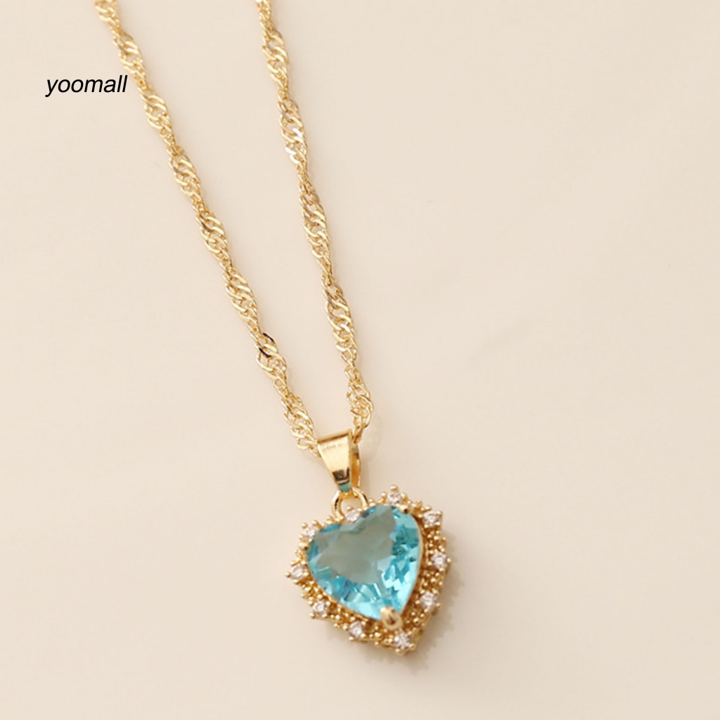 Vòng cổ Mặt Trái Tim Nhỏ Đính Đá Sáng Tạo Cho Nữ