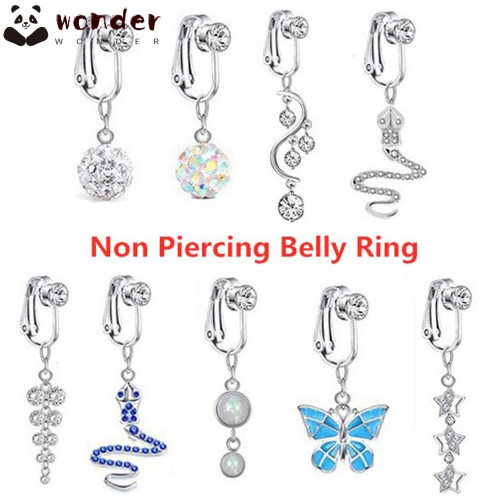 Khuyên Xỏ Rốn Đính Đá Nhân Tạo Thời Trang Đi Biển Cho Nữ