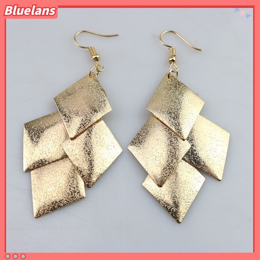 [BLS] Khuyên Tai Tua Rua Lá Mờ Hình Thoi Thời Trang