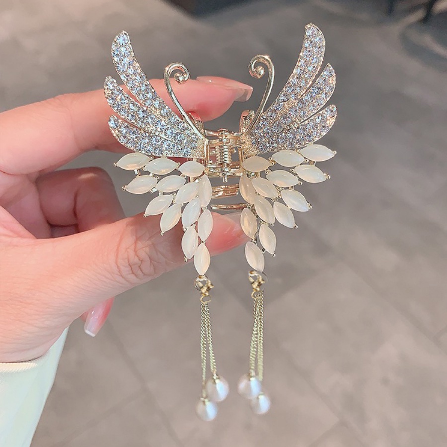 Kẹp Tóc Hình Bướm Đính Ngọc Trai Thời Trang Cho Nữ