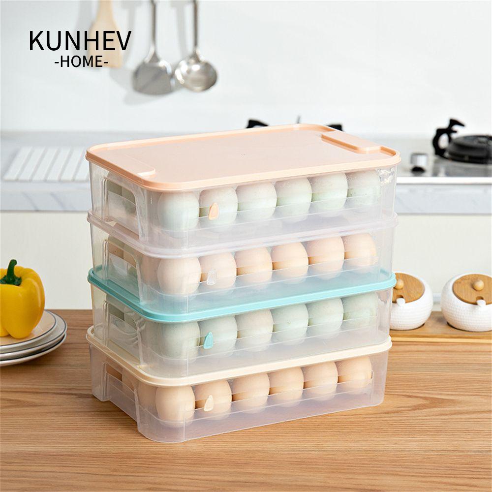 KUNHEV Hộp Đựng Trứng Bằng Nhựa Tiện Dụng Cho Nhà Bếp