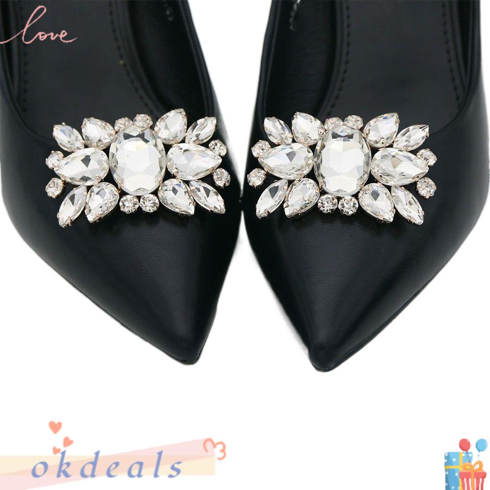 1 Kẹp Giày Cao Gót Đính Đá Sang Trọng Cho Cô Dâu