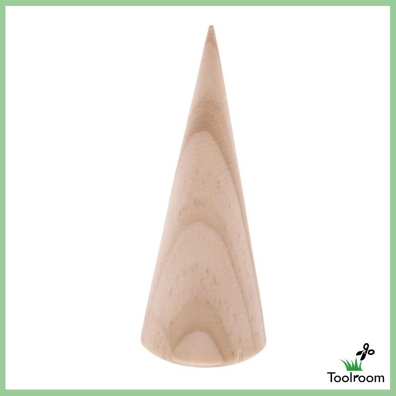 Giá Đỡ Trưng Bày Trang Sức Hình Nón Bằng Gỗ Kích Thước 2.7X3Cm
