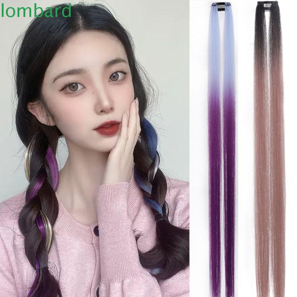 Bím Tóc Giả Dạng Kẹp Bằng Sợi Tổng Hợp Cách Nhiệt Nhiều Màu Sắc Tự Nhiên DIY