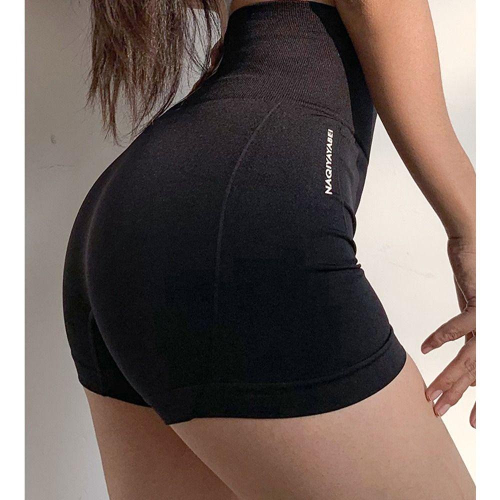 Quần Short Thể Thao Lưng Cao Ôm Dáng Thoáng Khí Thời Trang Cho Nữ