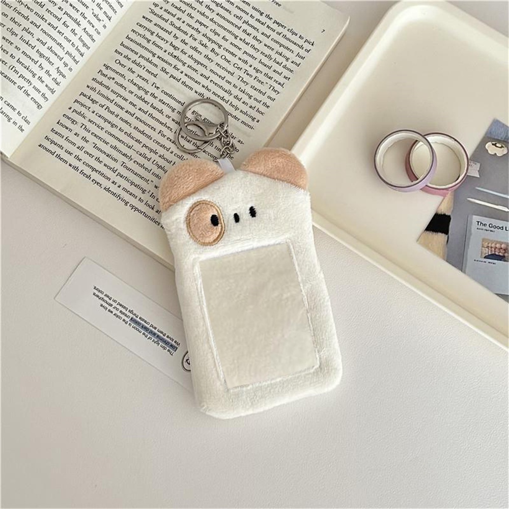 Vỏ Bọc Thẻ ID / Móc Khóa Hình Động Vật Nhồi Bông 3 Inch Đáng Yêu