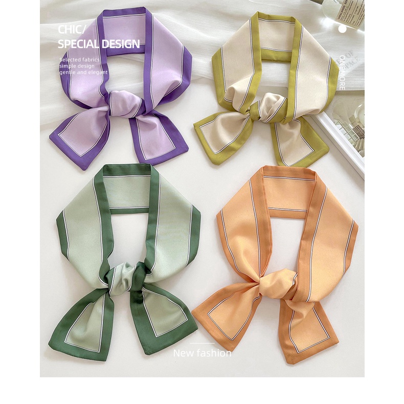 Khăn Quàng Cổ Thắt Nơ Trang Trí Túi Xách / Dây Ruy Băng Dài Nhiều Màu Sắc