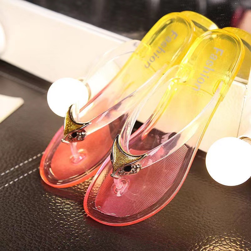 Dép Xỏ Ngón Đế Bằng Đính Pha Lê Thời Trang Mùa Hè Xinh Xắn Cho Nữ
