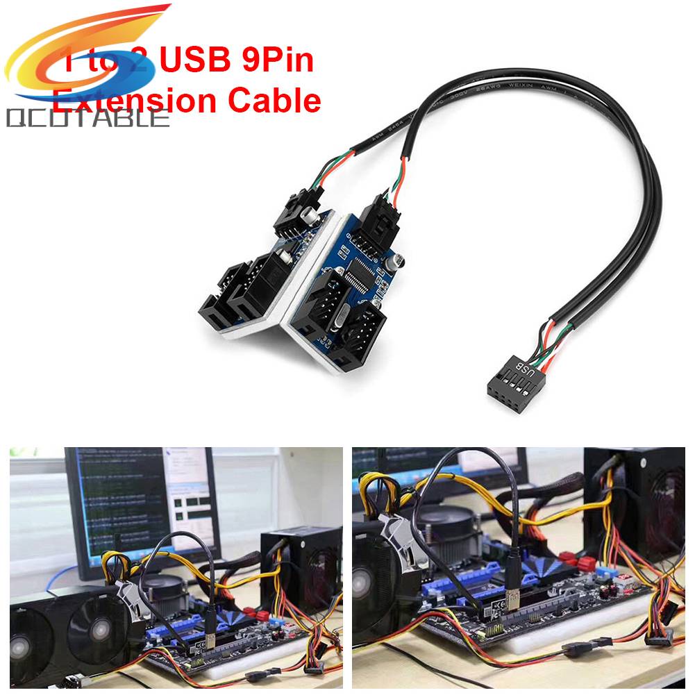 Dây Cáp Nối Bo Mạch Chủ 1 / 2 Cổng USB 9 Pin