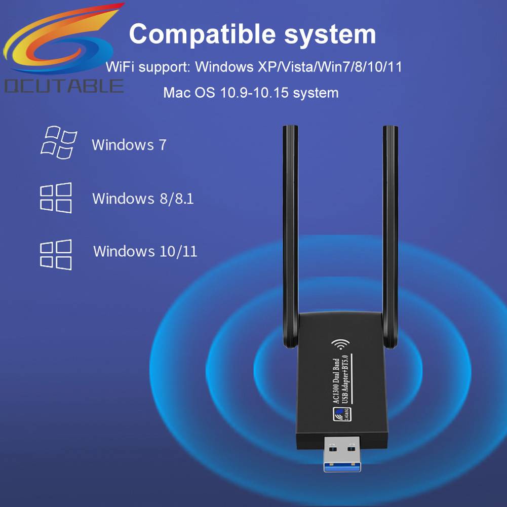 Thẻ Mạng Không Dây 1300M USB3.0 2.4GHz 5GHz Băng Tần Kép