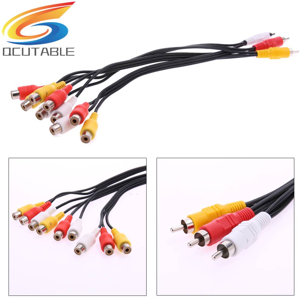 Cáp Chia Âm Thanh / Video 3 RCA ĐầU CắM Sang Lỗ CắM 9 RCA