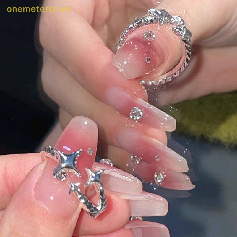Nhẫn Hình Ngôi Sao Màu Bạc Phong Cách Hàn Quốc Đơn Giản Thời Trang Dành Cho Nữ