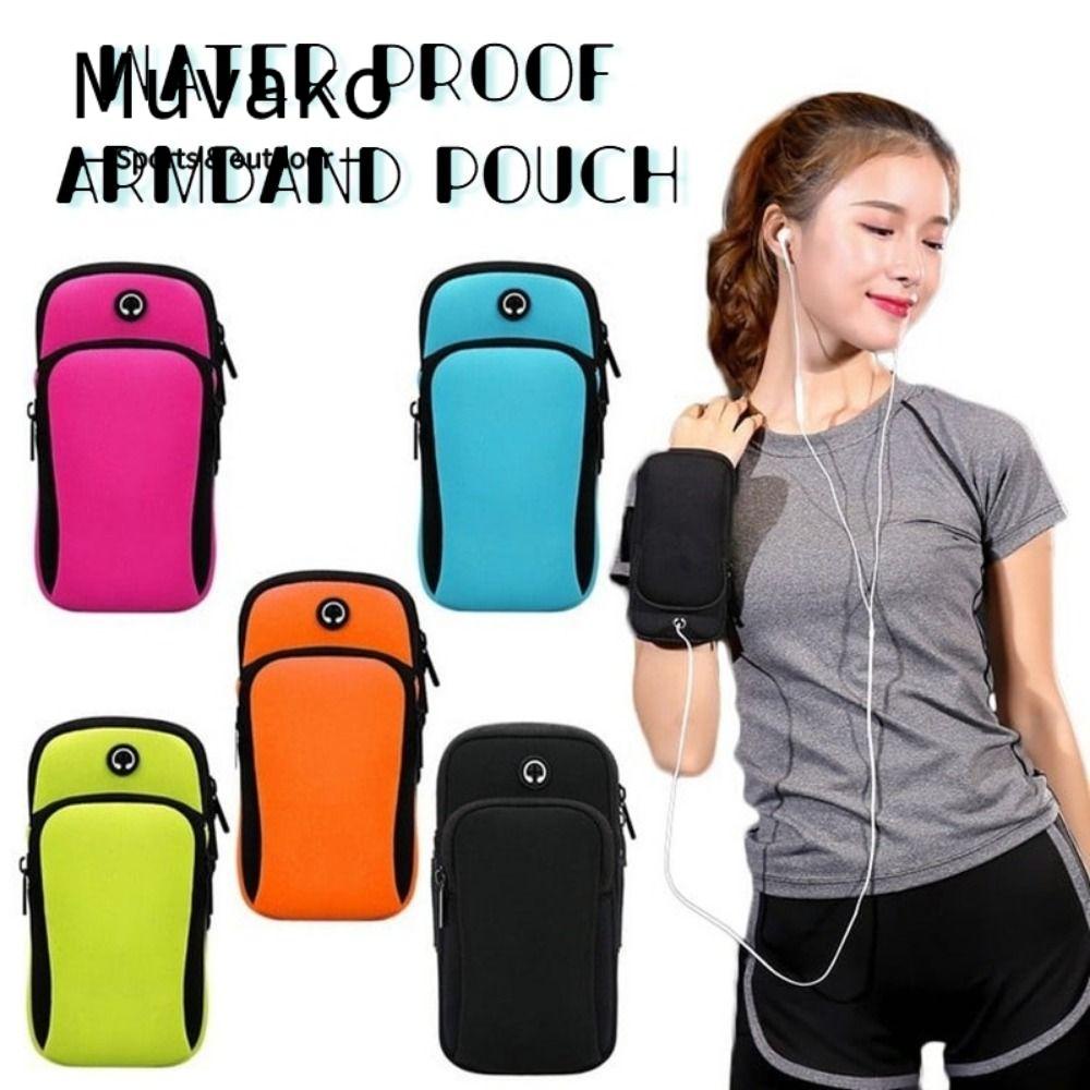 MUVAKO Túi Lưới Thoáng Khí Đựng Điện Thoại / Chìa Khóa Đeo Cánh Tay Tiện Dụng