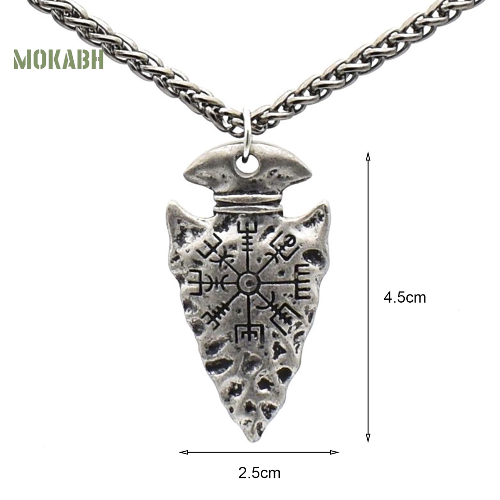 [Mok Abh] Vòng cổ Mặt Hình La Bàn Xoắn Mạ Điện Chống Rỉ Sét Lâu Trôi Phong Cách Cổ Điển