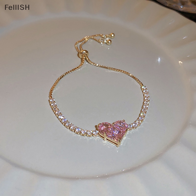 1 / 1 Cặp Vòng Tay / Vòng cổ / Bông Tai Đính Đá Zircon Sáng Bóng Điều Chỉnh Được Thời Trang Dành Cho Nữ 439br