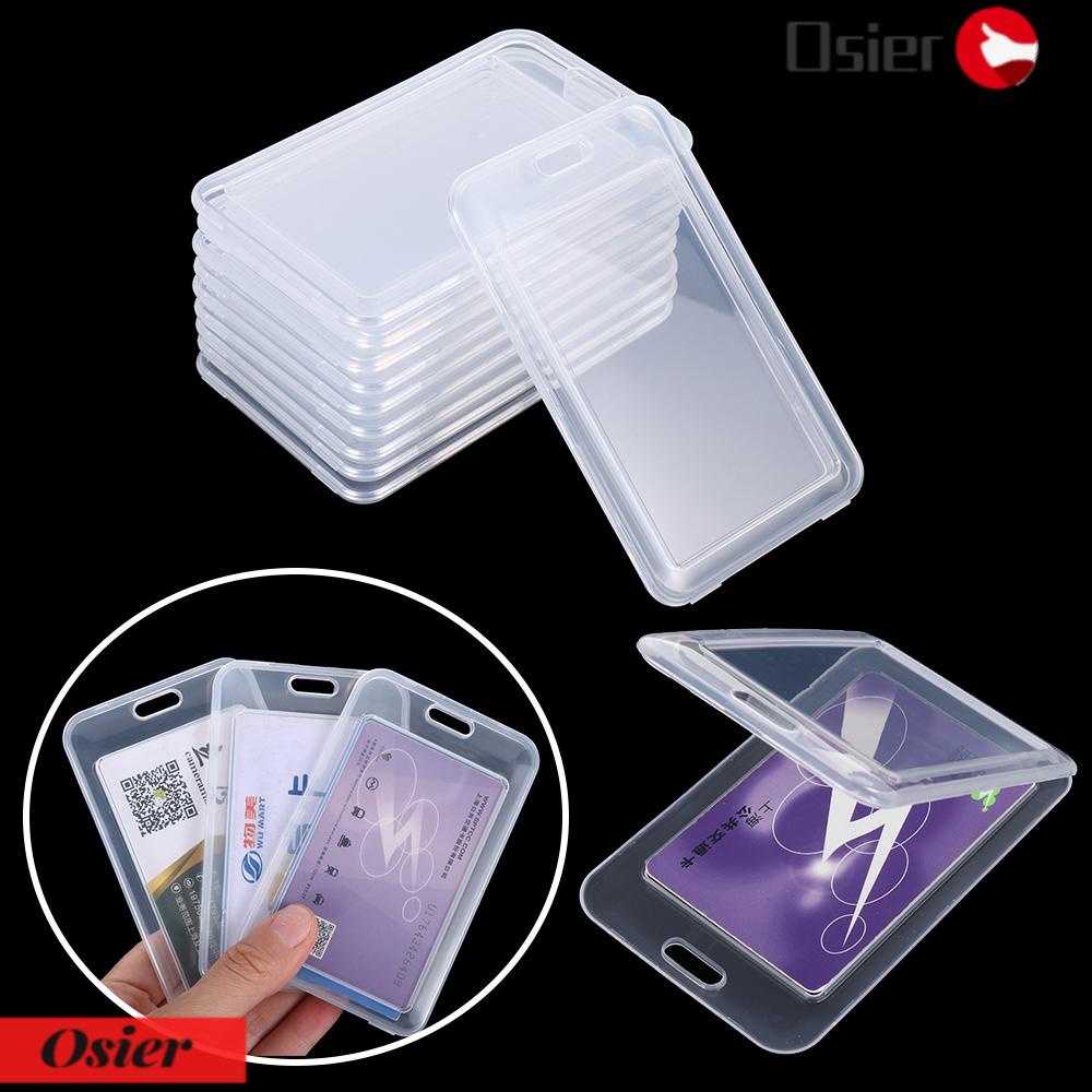 OSIER1 Set 10 Vỏ Bọc Thẻ Xe Buýt Bằng Nhựa Trong Suốt