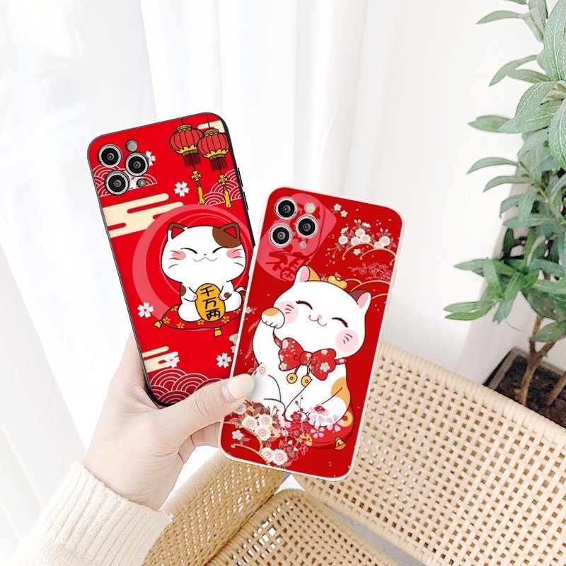 Ốp lưng iphone giả 14 hình tết mèo thần tài 2 6 5s/6/6plus/6s/6splus/7/7plus8plus/x/xr/xs/11/12/pro/promax/13/14Promax
